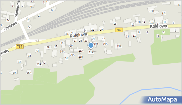 Pionki, Kolejowa, 21A, mapa Pionki