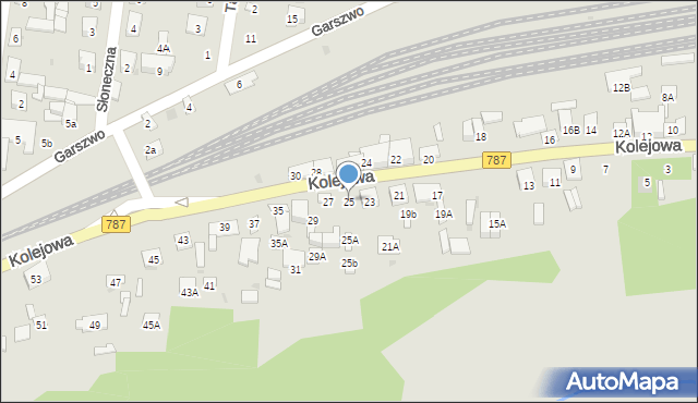 Pionki, Kolejowa, 25, mapa Pionki