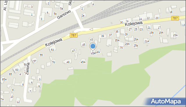 Pionki, Kolejowa, 43A, mapa Pionki