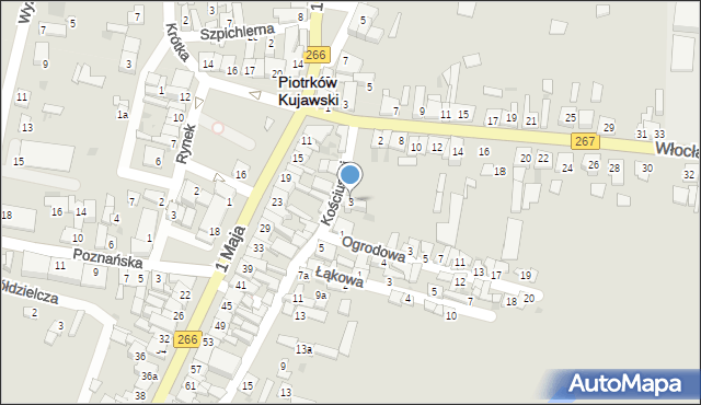 Piotrków Kujawski, Kościuszki Tadeusza, gen., 3, mapa Piotrków Kujawski