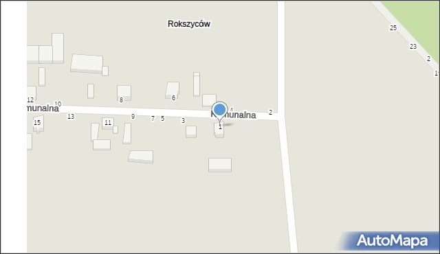 Piotrków Trybunalski, Komunalna, 1, mapa Piotrków Trybunalski
