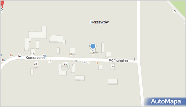 Piotrków Trybunalski, Komunalna, 6, mapa Piotrków Trybunalski