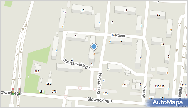 Piotrków Trybunalski, Konopnickiej Marii, 3, mapa Piotrków Trybunalski