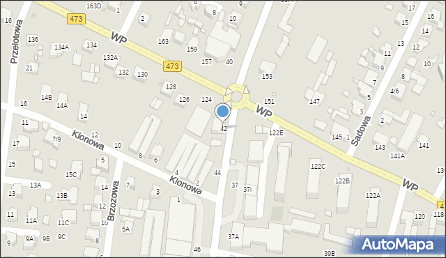 Piotrków Trybunalski, Kostromska, 42, mapa Piotrków Trybunalski
