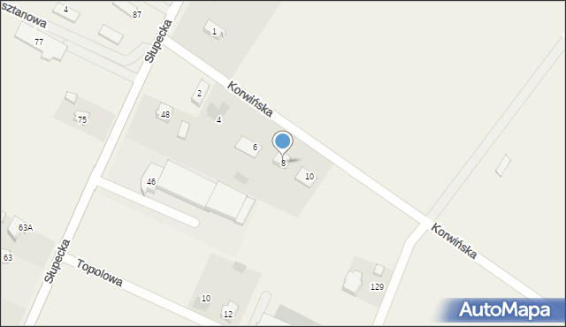 Piotrowice, Korwińska, 8, mapa Piotrowice