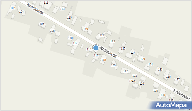 Piotrówka, Kościuszki Tadeusza, gen., 116, mapa Piotrówka