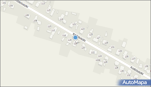 Piotrówka, Kościuszki Tadeusza, gen., 118, mapa Piotrówka