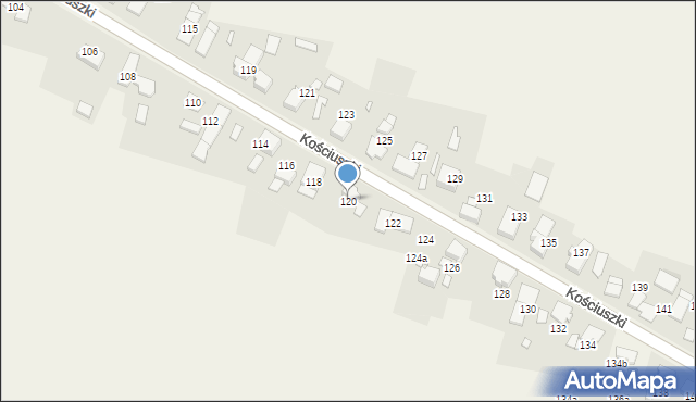 Piotrówka, Kościuszki Tadeusza, gen., 120, mapa Piotrówka