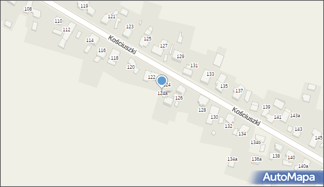 Piotrówka, Kościuszki Tadeusza, gen., 124a, mapa Piotrówka