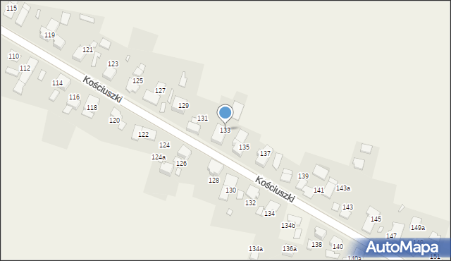 Piotrówka, Kościuszki Tadeusza, gen., 133, mapa Piotrówka