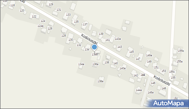 Piotrówka, Kościuszki Tadeusza, gen., 134b, mapa Piotrówka