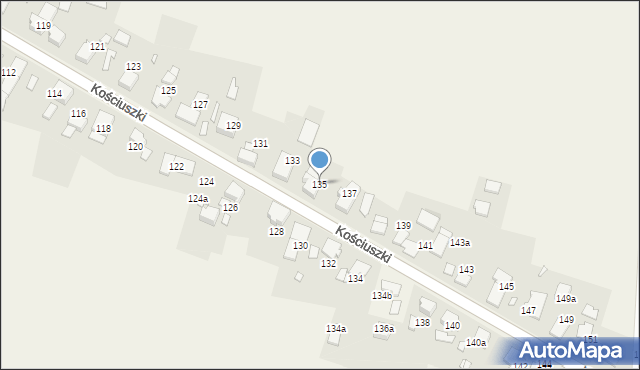 Piotrówka, Kościuszki Tadeusza, gen., 135, mapa Piotrówka