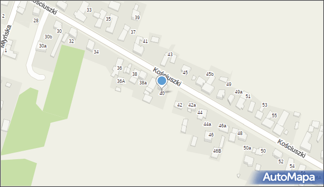 Piotrówka, Kościuszki Tadeusza, gen., 40, mapa Piotrówka