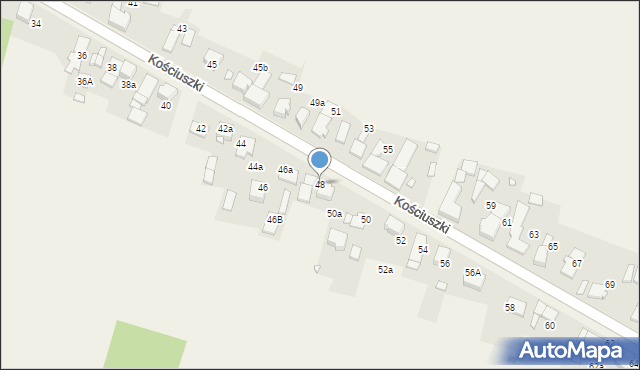 Piotrówka, Kościuszki Tadeusza, gen., 48, mapa Piotrówka