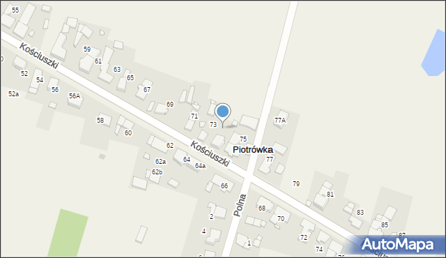 Piotrówka, Kościuszki Tadeusza, gen., 73a, mapa Piotrówka