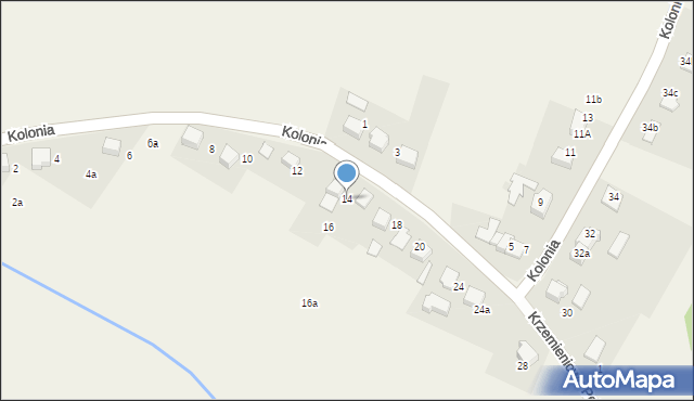 Pisarzowice, Kolonia, 14, mapa Pisarzowice