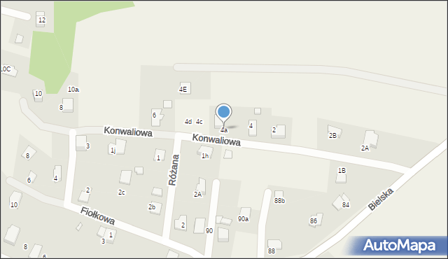 Pisarzowice, Konwaliowa, 4a, mapa Pisarzowice