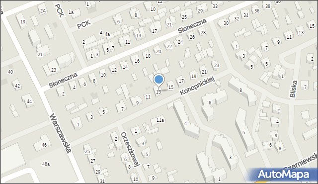 Pisz, Konopnickiej Marii, 13, mapa Pisz