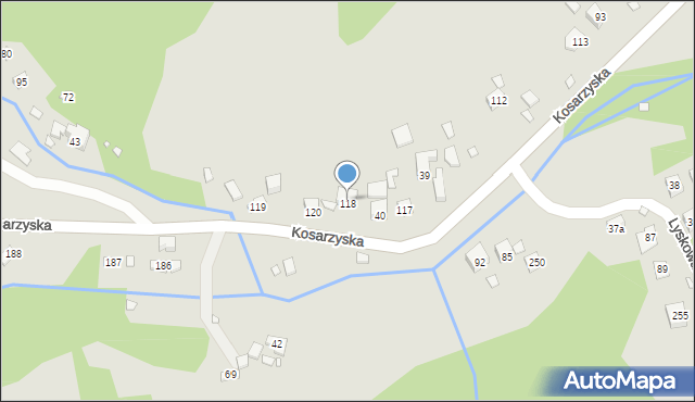 Piwniczna-Zdrój, Kosarzyska, 40a, mapa Piwniczna-Zdrój