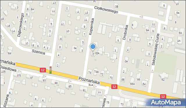 Pleszew, Kopernika Mikołaja, 2, mapa Pleszew