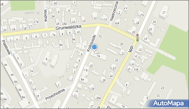 Płoty, Kościuszki Tadeusza, gen., 7b, mapa Płoty