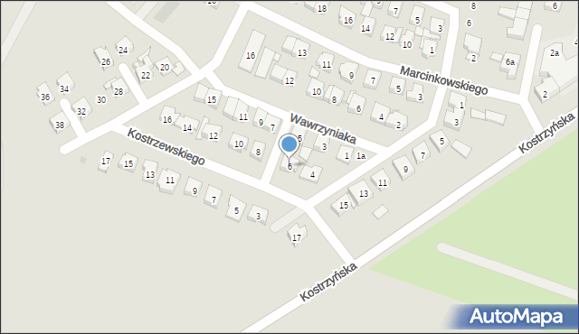 Pobiedziska, Kostrzewskiego Józefa, 6, mapa Pobiedziska