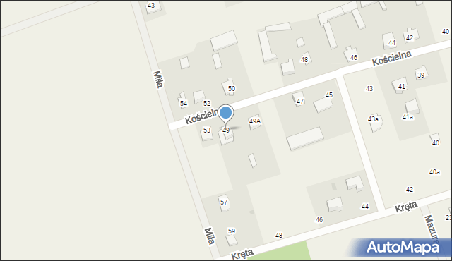 Podgórze, Kościelna, 49, mapa Podgórze