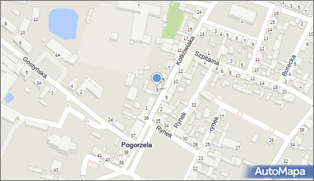 Pogorzela, Kotkowiaka, 3, mapa Pogorzela