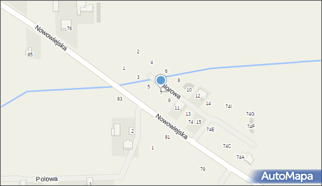 Pogroszew-Kolonia, Kolorowa, 7, mapa Pogroszew-Kolonia