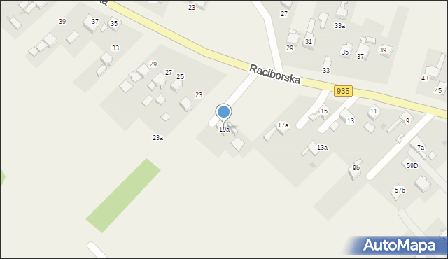 Pogrzebień, Kornowacka, 19a, mapa Pogrzebień