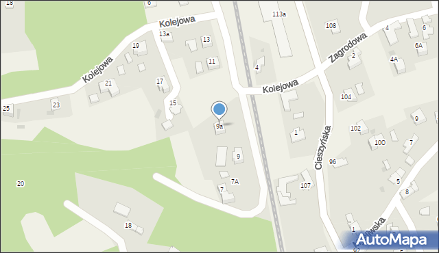 Pogwizdów, Kolejowa, 9a, mapa Pogwizdów