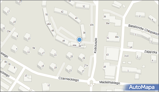 Połaniec, Kościuszki Tadeusza, gen., 44, mapa Połaniec