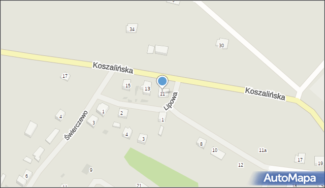 Polanów, Koszalińska, 11, mapa Polanów