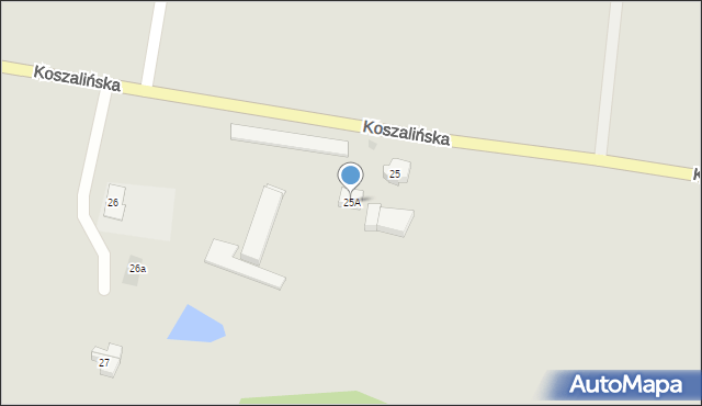 Polanów, Koszalińska, 25A, mapa Polanów