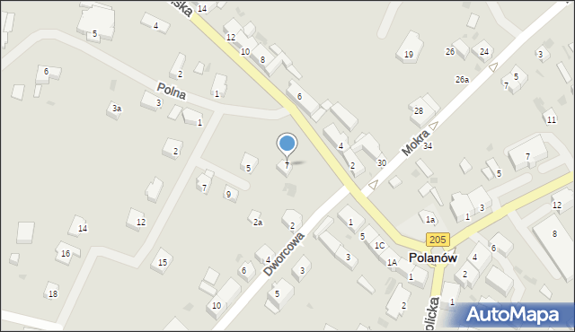 Polanów, Koszalińska, 7, mapa Polanów