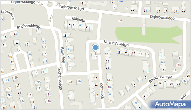 Polkowice, Korczaka Janusza, 17A, mapa Polkowice