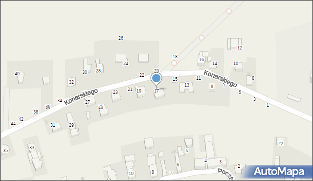 Polska Cerekiew, Konarskiego, 17, mapa Polska Cerekiew