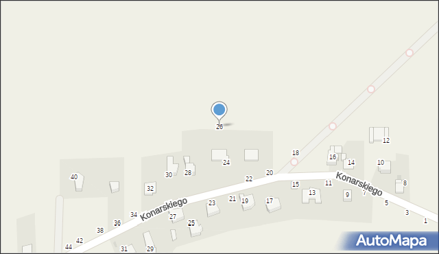 Polska Cerekiew, Konarskiego, 26, mapa Polska Cerekiew