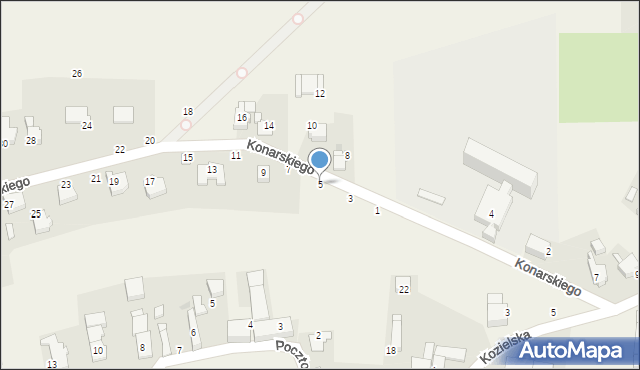 Polska Cerekiew, Konarskiego, 5, mapa Polska Cerekiew