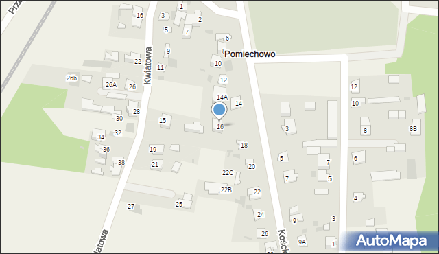 Pomiechowo, Kościelna, 16, mapa Pomiechowo