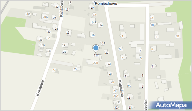 Pomiechowo, Kościelna, 22C, mapa Pomiechowo