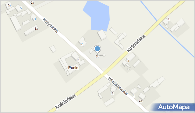 Ponin, Kobylnicka, 2c, mapa Ponin