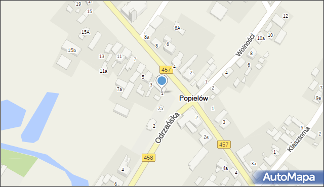 Popielów, Kościuszki Tadeusza, gen., 1, mapa Popielów