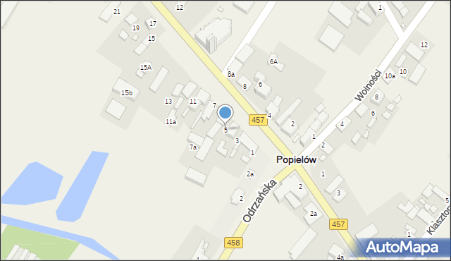 Popielów, Kościuszki Tadeusza, gen., 5, mapa Popielów