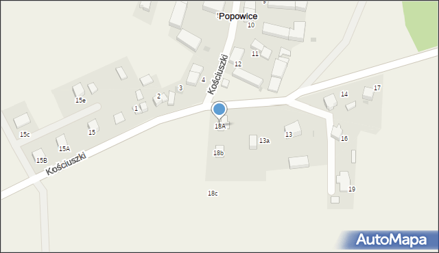 Popowice, Kościuszki Tadeusza, gen., 18A, mapa Popowice