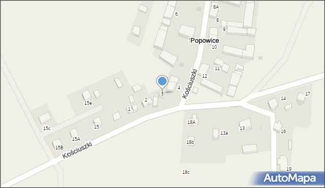 Popowice, Kościuszki Tadeusza, gen., 3, mapa Popowice