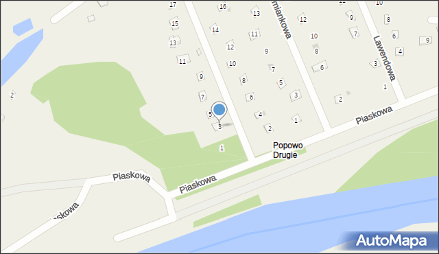 Popowo-Parcele, Konwaliowa, 3, mapa Popowo-Parcele