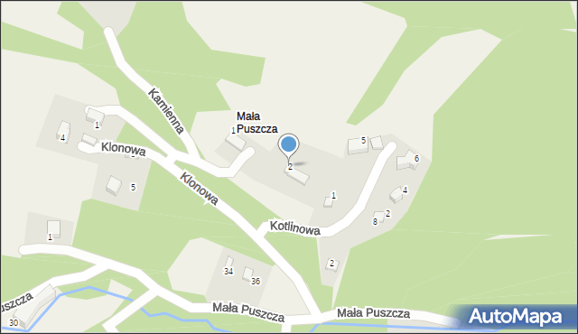 Porąbka, Kolektywna, 2, mapa Porąbka