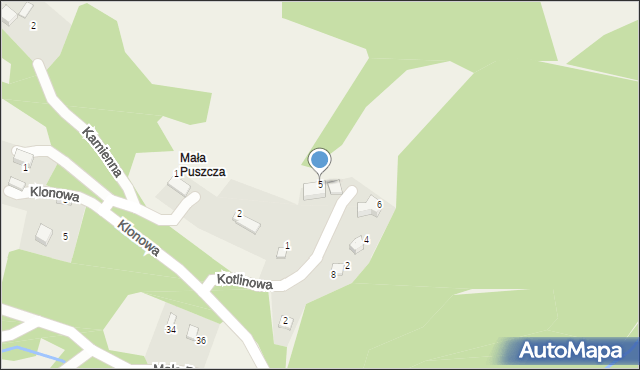 Porąbka, Kotlinowa, 5, mapa Porąbka