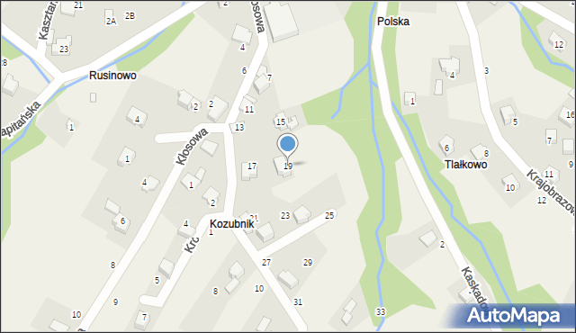 Porąbka, Kozubnicka, 19, mapa Porąbka